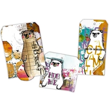 Dina Wakley Cling Rubber Stamp Set - Scribbly Bears